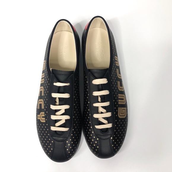 GUCCI Guccy Mens Black Falacer Sneaker Size 10 - Picture 5 of 8